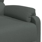 vidaXL Fauteuil électrique de massage Gris foncé Tissu