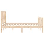 vidaXL Cadre de lit avec tête de lit 140x190 cm bois massif