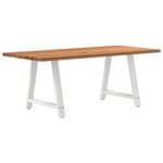 vidaXL Table à manger marron clair bois de chêne massif rectangulaire