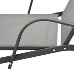 vidaXL Chaises longues lot de 2 avec table Textilène et acier