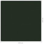 vidaXL Tapis de tente 250x250 cm Vert foncé