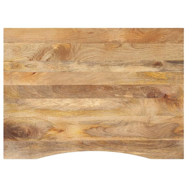 vidaXL Dessus de bureau avec courbe 100x80x2 5 cm manguier massif brut