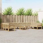 vidaXL Ensemble de canapés d'extérieur 11 Pièces Blanc et Beige