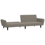vidaXL Canapé-lit à 2 places gris clair velours