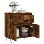 vidaXL Buffet Chêne fumé 60x35x70 cm Bois d'ingénierie