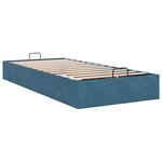 vidaXL Cadre de lit ottoman sans matelas bleu foncé 80x200 cm velours