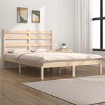 vidaXL Cadre de lit sans matelas bois massif 160x200 cm