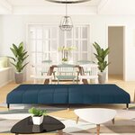 vidaXL Canapé-lit à 2 places Bleu Velours