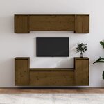 vidaXL Meubles TV 6 Pièces Marron miel Bois massif de pin