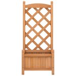 vidaXL Jardinière avec treillis marron bois massif de sapin