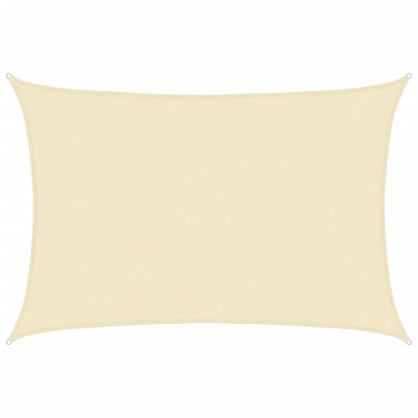 vidaXL Voile d'ombrage 160 g/m² Crème 5x6 m PEHD