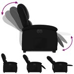 vidaXL Fauteuil inclinable électrique noir similicuir