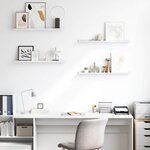 vidaXL Étagère Murale avec étagère 4 Pièces Marbre blanc 80 x 9 x 3 cm