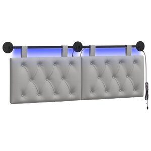 vidaXL Tête de lit suspendue Gris nuage Tissu