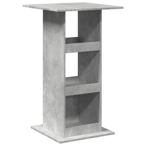 vidaXL Table de bar avec rangement gris béton bois d'ingénierie