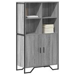 vidaXL Buffet haut sonoma gris 79 5x35 5x137 5 cm bois d'ingénierie