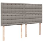 VidaXL Cadre de lit ottoman avec matelas taupe 180x200 cm tissu