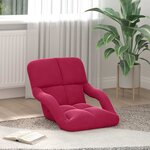 vidaXL Fauteuil de sol ajustable Bordeaux Velours