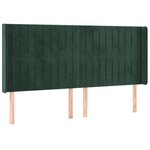 vidaXL Sommier à lattes de lit matelas et LED Vert foncé 200x200 cm