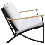 vidaXL Banc de jardin avec coussins 120 cm noir acier