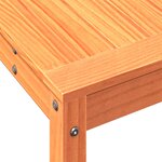 vidaXL Table de rempotage avec étagère cire marron bois massif de pin