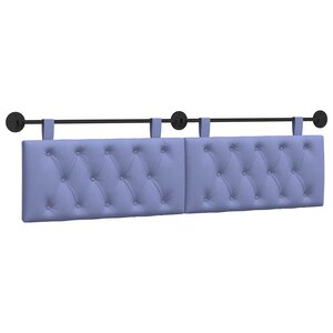 vidaXL Tête de lit suspendue Bleu denim Tissu