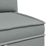 vidaXL Canapé modulaire avec rangement 4 Pièces Gris clair Tissu