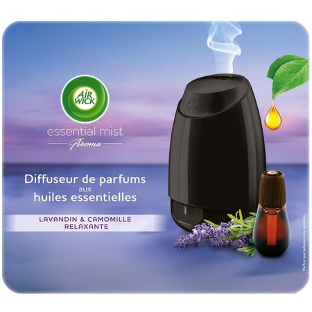 Diffuseur d'Huiles Essentielles Essential Mist + 1 Recharge Parfum Lavande 20 ml AIR WICK