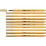 Stylo-Feutre POINT 88 Pointe Fine 0 4 mm ocre clair x 10 STABILO