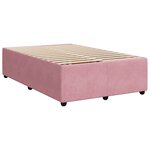 vidaXL Sommier à lattes de lit avec matelas rose 120x190 cm velours