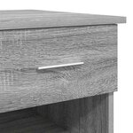 vidaXL Bureau Sonoma gris 90 x 49.5 x 75 cm Bois d'ingénierie