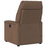 vidaXL Fauteuil inclinable électrique Marron Tissu