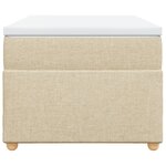 vidaXL Sommier à lattes de lit avec matelas Crème 90x200 cm Tissu