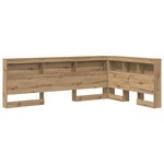 vidaXL Tête de lit de rangement avec étagère Chêne artisanal 120 cm