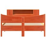 vidaXL Cadre de lit sans matelas cire marron 120x190cm bois pin massif