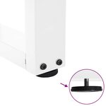 vidaXL Pieds de table basse en forme de V  2 pièces  blanc  50 x (42-43 3) cm  acier