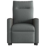 vidaXL Fauteuil inclinable Gris foncé Tissu
