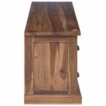 vidaXL Meuble TV Naturel 110 x 30 x 40 cm Bois de teck massif