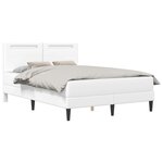 vidaXL Cadre de lit avec bandes LED avec tête de lit 2 Pièces Simili cuir