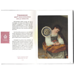 2 euros commémorative Saint Marin 2021 - Caravage en coffret BU.