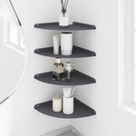 vidaXL Étagère flottante avec étagère 4 Pièces Anthracite 30 x 30 x 2 cm