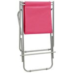vidaXL Chaises à bascule lot de 2 Acier Rose