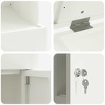 vidaXL Boîte de dépôt de colis Blanc 44 x 35 x 59 cm Acier