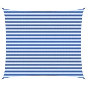vidaXL Voile d'ombre 6 x 8 m HDPE Rectangulaire Bleu et Blanc