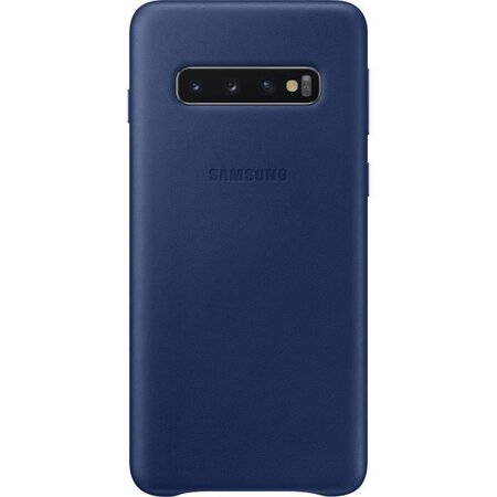 Samsung coque en cuir s10 - bleu marine