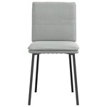 vidaXL Chaises à manger lot de 6 gris clair velours