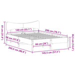 vidaXL Cadre de lit sans matelas cire marron 140x200cm bois pin massif