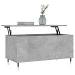 vidaXL Table basse Gris béton 90x44 5x45 cm Bois d'ingénierie