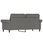 vidaXL Canapé à 2 places Gris foncé 140 cm Tissu