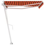 vidaXL Auvent manuel rétractable sur pied 300x250 cm Orange et marron